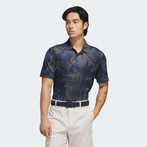 Blue Ultimate365 Printed Mesh Polo Shirt