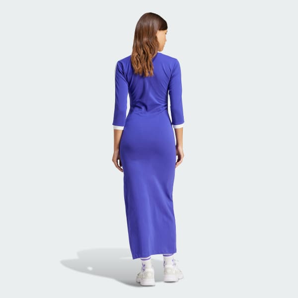 | adidas Women\'s - US 3-Stripes Maxi | Lifestyle adidas Dress Purple Classics Adicolor
