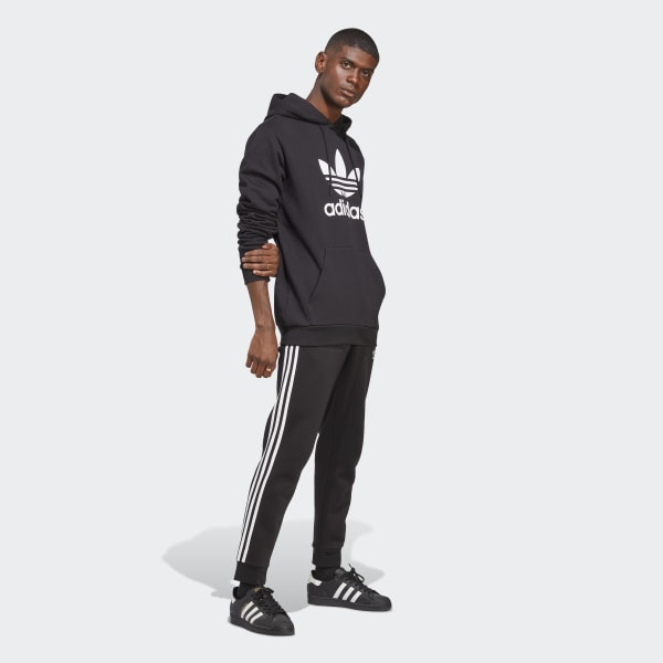 Adidas originals adicolor 2025 trefoil hoodie in black