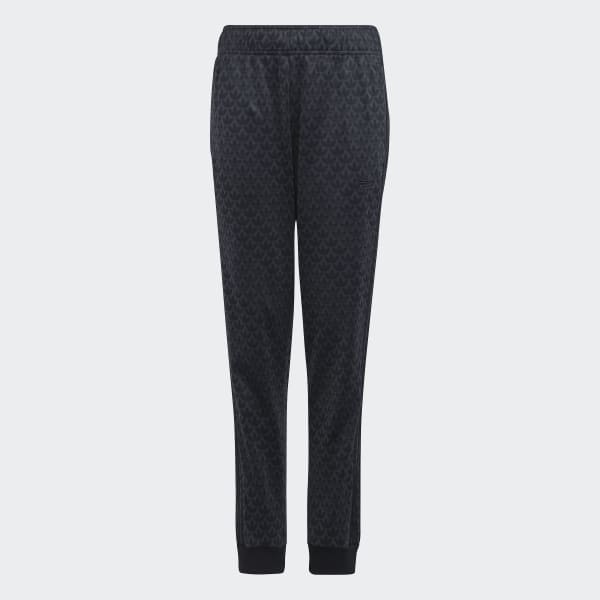Grau Monogram Print Trainingshose