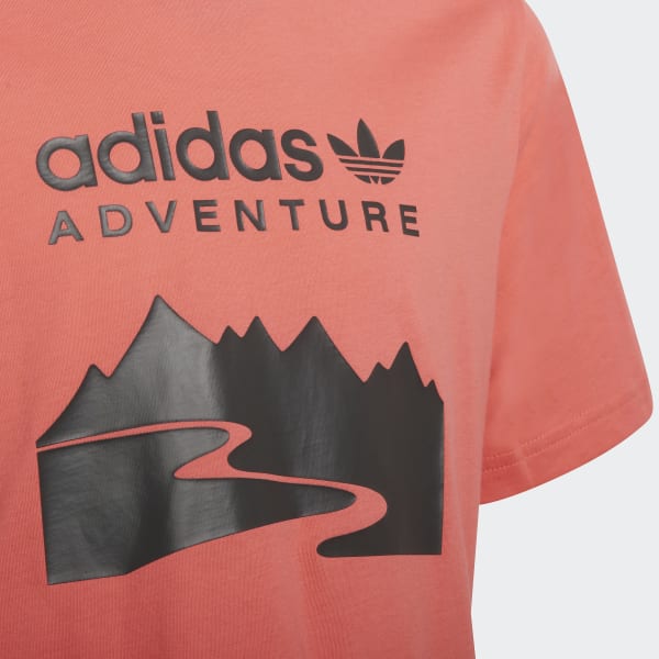 Rood adidas Adventure T-shirt D2175