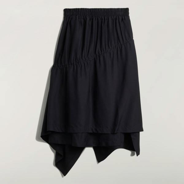 スカート Y-3 ASYMMETRICAL RAYON TWILL SKIRT adidas Y-3 Rayon Twill Skirt - Black | Free Shipping with