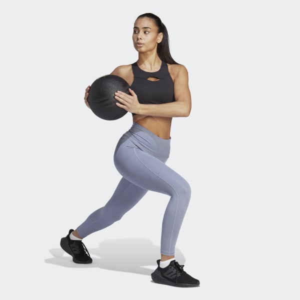 Mau-tim Quần Legging 7/8 Cạp Cao Có Túi Optime