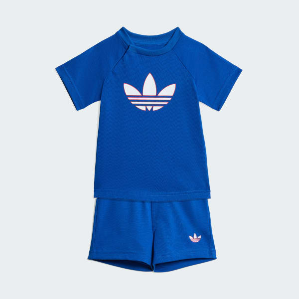 Blue TREFOIL SHORT TEE SET