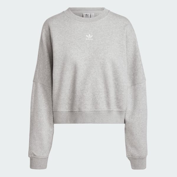adidas Essentials Crew Fleece Sweatshirt Grey adidas UK