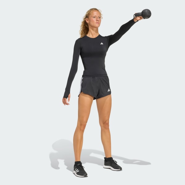 Black PrimeLift Essentials Workout Contour Long Sleeve top