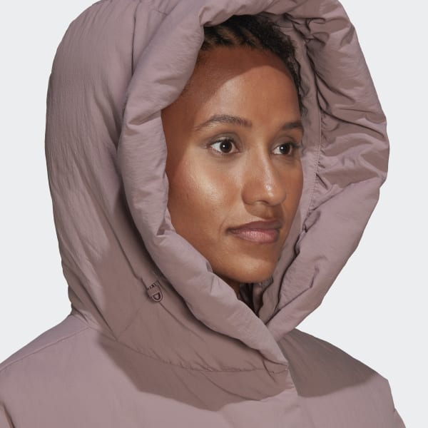 Fioletowy Big Baffle Down Coat UB164