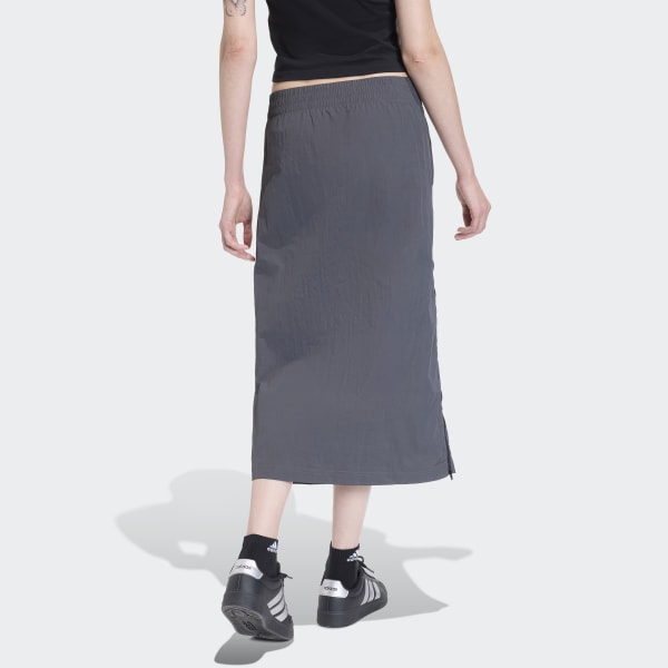 adidas City Tech Woven Zipper Skirt - Grey | Free Shipping with