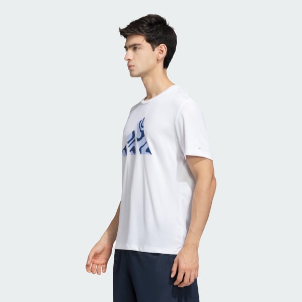 White RUN IT BL TEE M