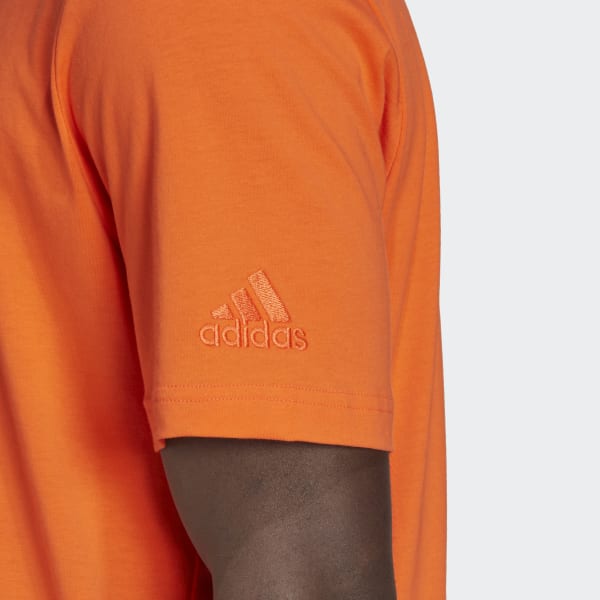 Orange Essentials Embroidered Linear Logo Tee 29192