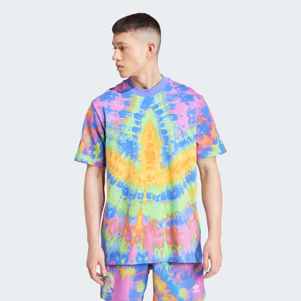 adidas Tie-Dyed Short Sleeve Tee Blue adidas India