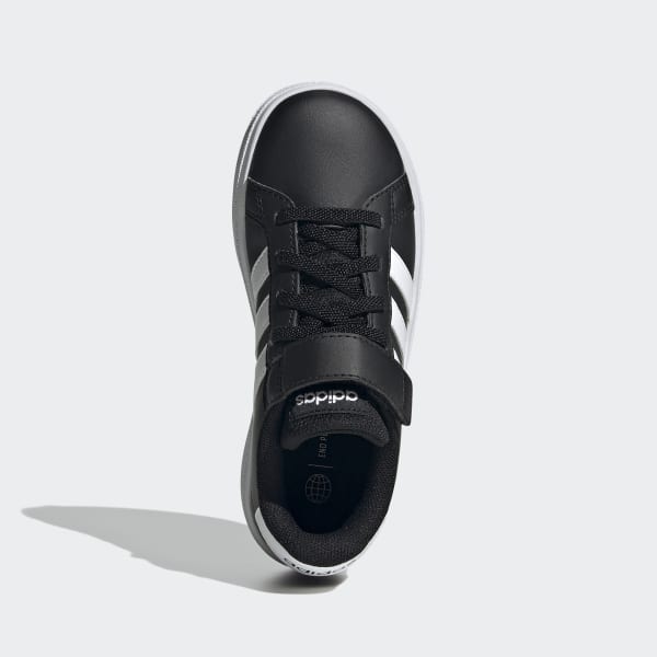 Schwarz Grand Court Court Elastic Lace and Top Strap Schuh