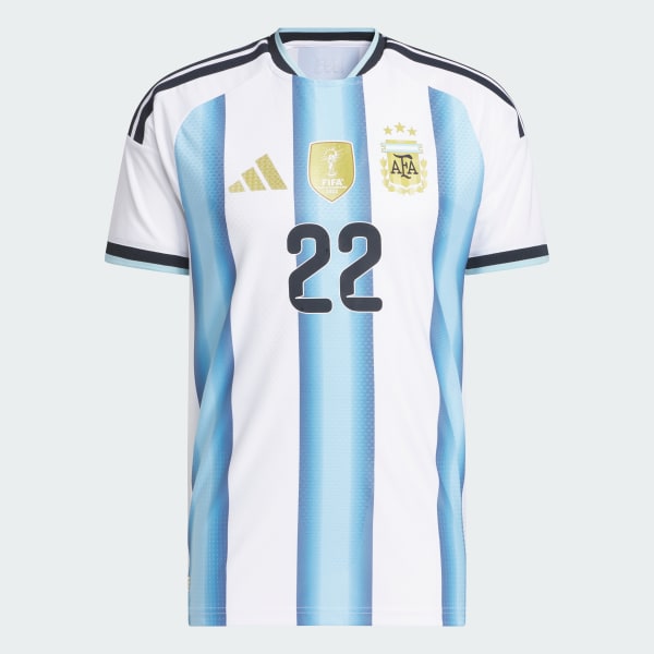 White Argentina 26 Home Martinez Authentic Jersey