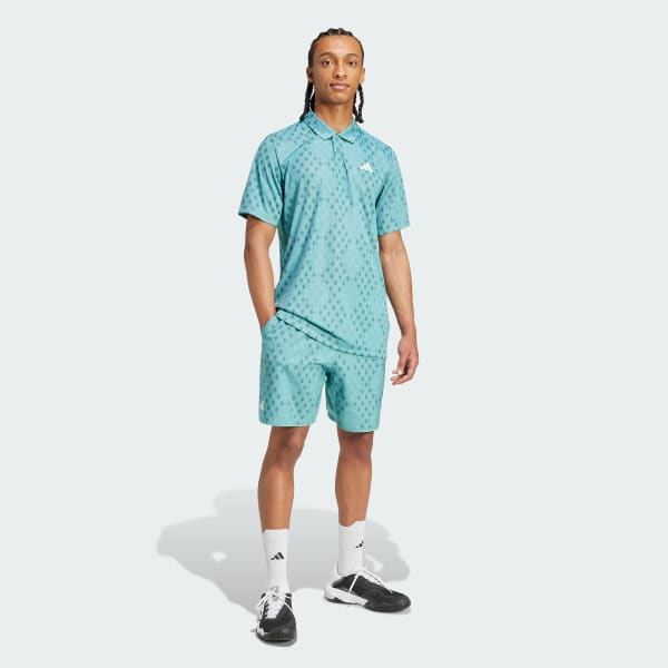 【ADIDAS ORIGINALS】★正規品★GRAPHIC POLO SHIRT★UNISEX★ adidas Club Tennis Climacool Graphic Polo Shirt - Turquoise