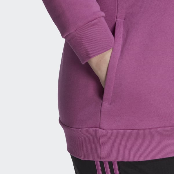 Fioletowy Essentials Logo Fleece Hoodie (Plus Size) IXV15