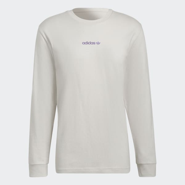 Beige Long Sleeve Graphic T-shirt KA279