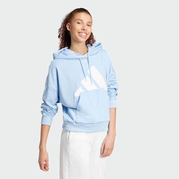 Azul Sudadera con Gorro Essentials Big Logo French Terry Loose