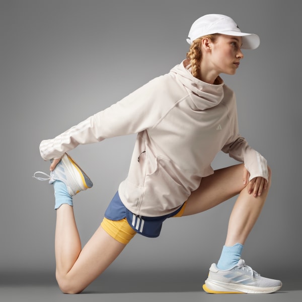 Pink Own The Run 3-Stripes Hoodie