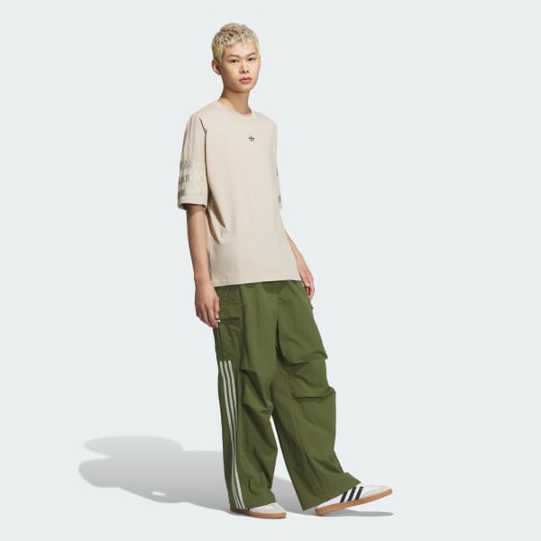 Beige Fat 3-Stripes Short Sleeve Tee