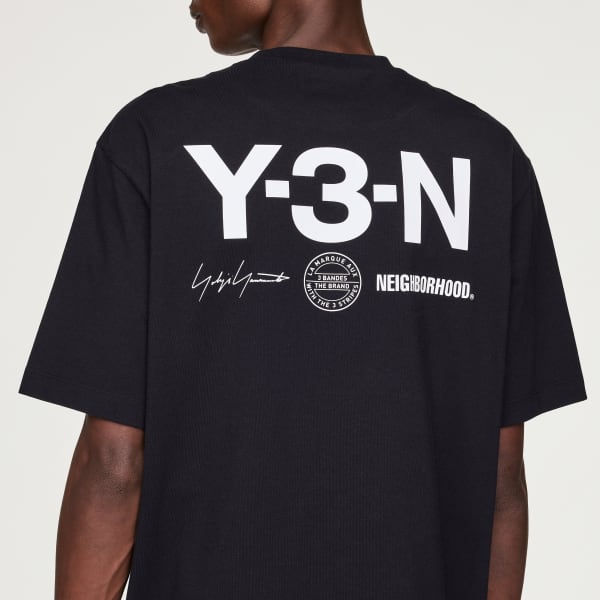 adidas Y-3 NBHD GRAPHIC TEE - Black | Free Shipping with adiClub