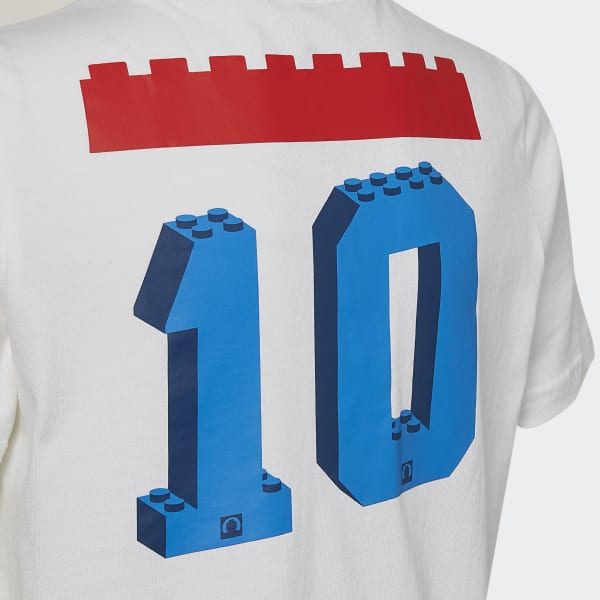 White adidas x LEGO® Soccer Graphic Tee BY081