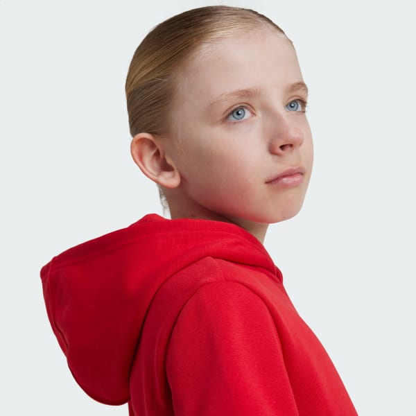 Red adidas hoodie kids deals