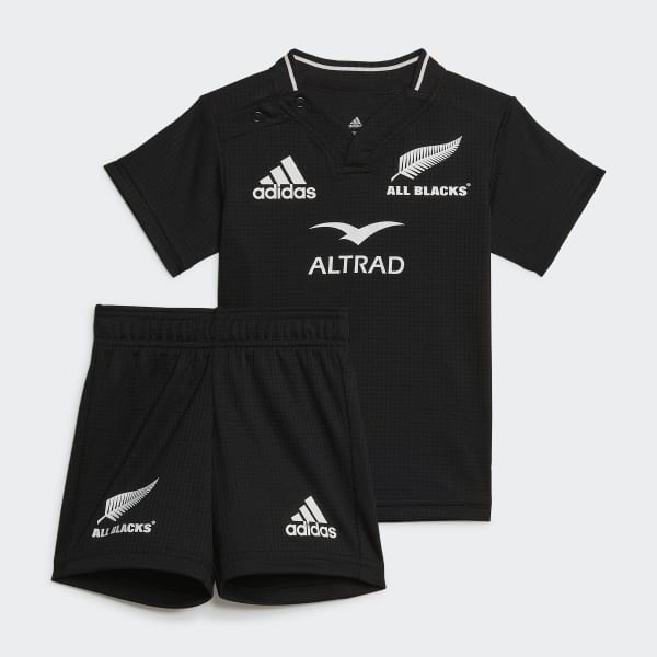 Czerń All Blacks Rugby Replica Home Baby Kit