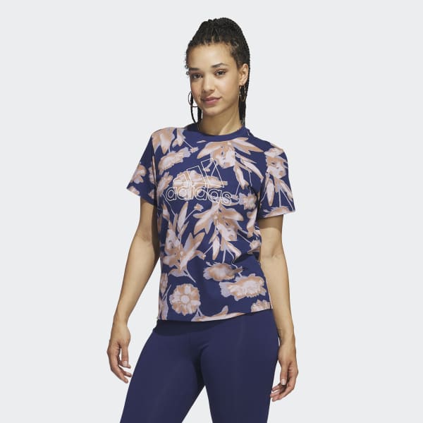 Azul Polo Estampado Bloom