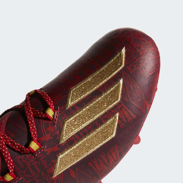 burgundy and gold football cleats