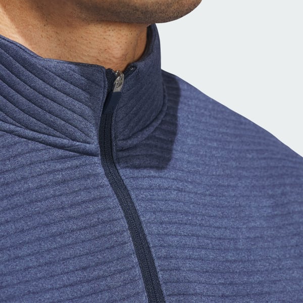 adidas Ultimate365 DWR Textured Quarter-Zip Pullover - Blue