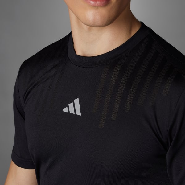 Svart HIIT Airchill Workout T-skjorte