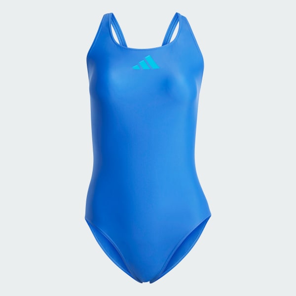 Blue 3 Bar Logo Swimsuit