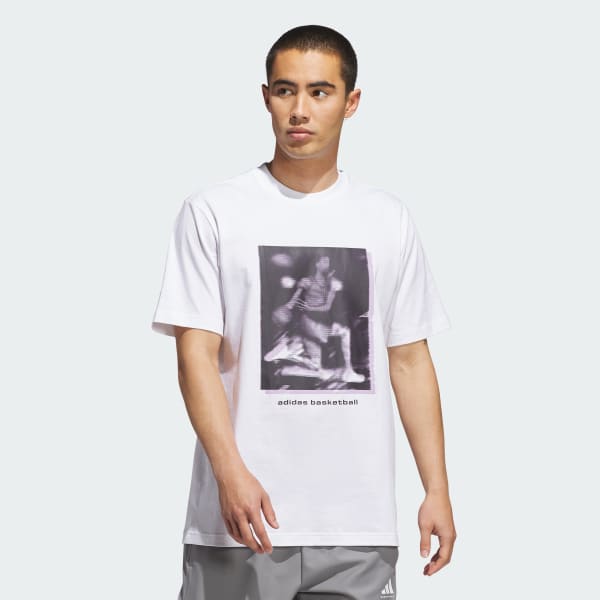 Wit adidas Basketball Graphic T-Shirt