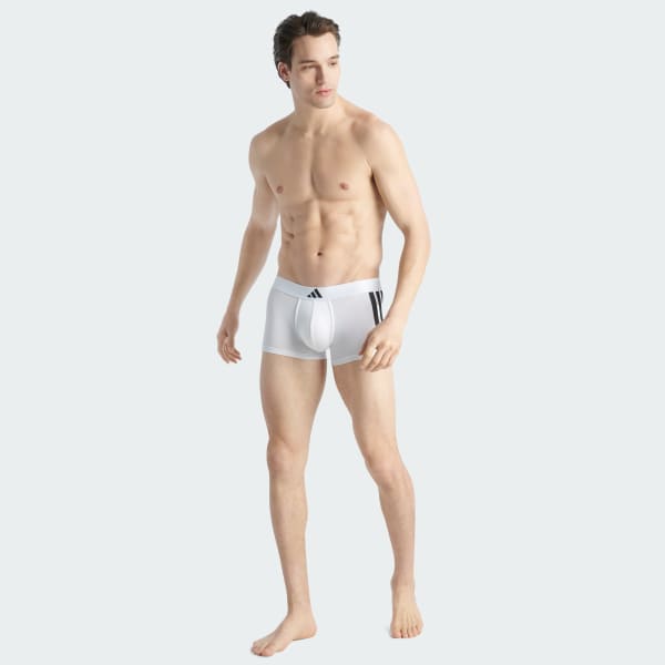 Noir Boxer court taille basse 3 bandes coton Active Flex (lot de 2)