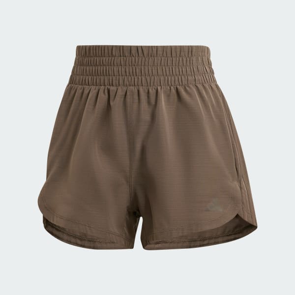 Groen Pacer Training 3-Stripes Geweven High-Rise Short