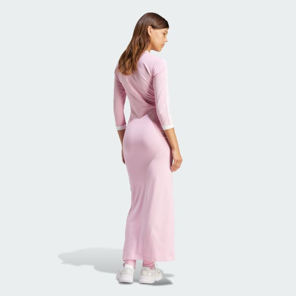 Rosa Vestido Adicolor Classics 3-Stripes Midi