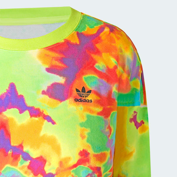 Amarillo Sudadera Tie-Dyed