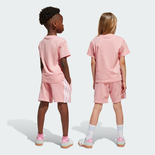 Pink Adicolor Shorts Tee Set Kids