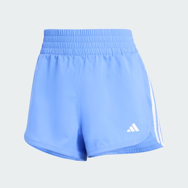 Mau-xanh-da-troi Quần Short Dệt Cạp Cao 3 Sọc Tập Luyện Pacer