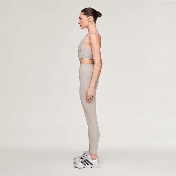 Beige adidas x entire studios Optime Training 7/8 Leggings