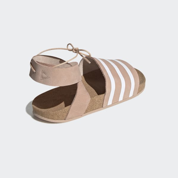 adidas originals adilette sliders with wrap ankle in black