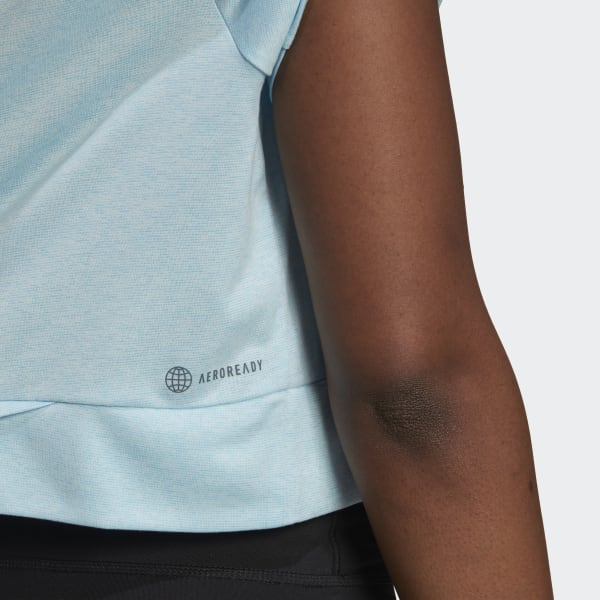 Blu T-shirt AEROREADY Studio Loose Crop CT354