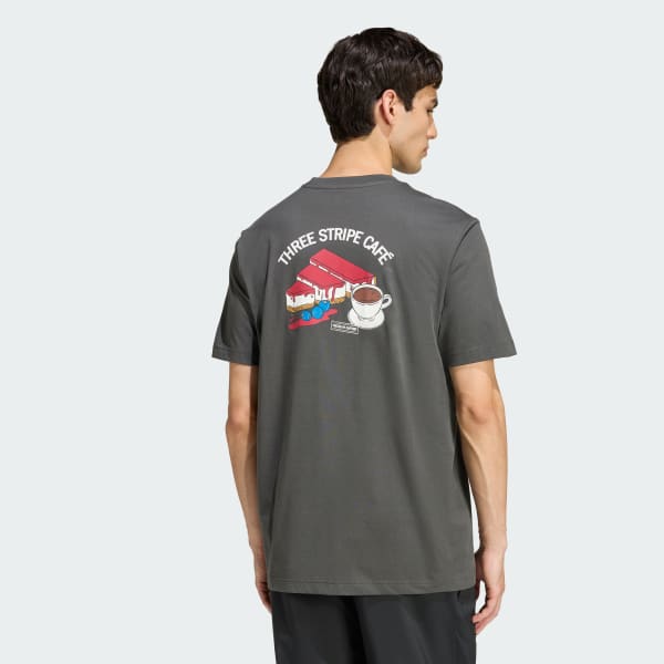 Grijs COFFEE CAFE CHEESECAKE GRAPHIC T-SHIRT