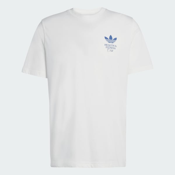 White AD HEALTH CLUB T-Shirt
