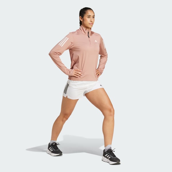 adidas Own the Run Half-Zip Jacket - Pink | Free Shipping