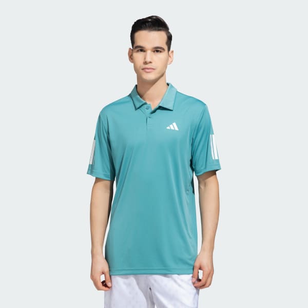 Turquoise Club 3 Stripes Polo Shirt