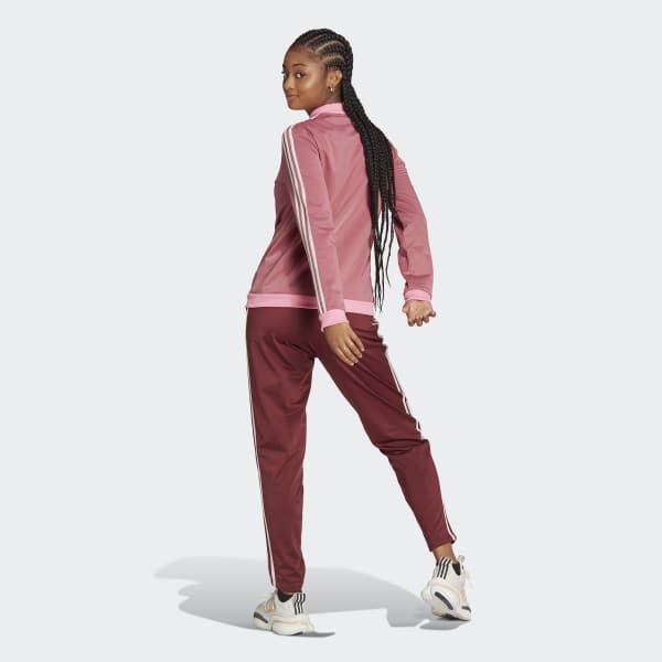 Womens burgundy best sale adidas tracksuit