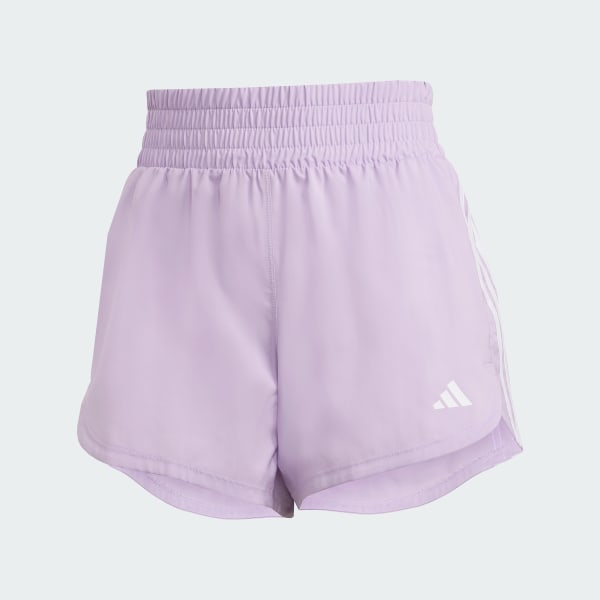 Paars Pacer Training 3-Stripes Geweven High-Rise Short