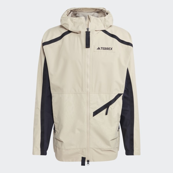 Beige TERREX Utilitas RAIN.RDY 2.5-Layer Regenjacke