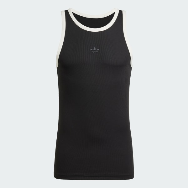 Đen Áo Tank Top Thun Gân Dáng Ôm Premium Essentials